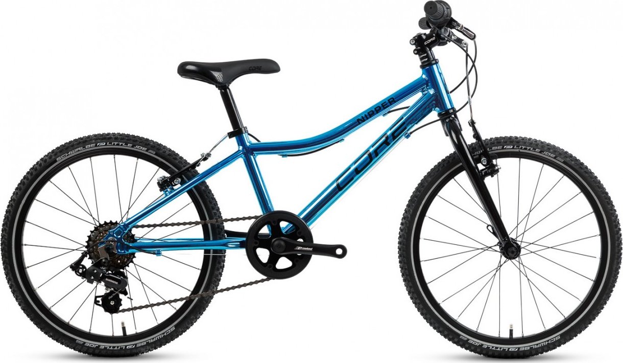 CORE Dětské kolo 20" Al Nipper, Revo-6, chromovaný modrý, vidlice Al