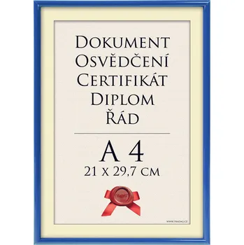 Rám na obraz Tradag Rámeček modrý UH A4 - 21x29,7