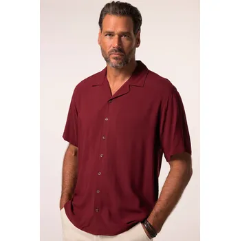 Pánská košile JP1880, Plus size Košile JP1880, krátké rukávy, Cuba límeček, Cuba střih, do 8XL pro plnoštíhlé nadměrná velikost, 835499545-1907, červený, 8XL, Plus size oblečení, Oblečení pro vysoké muže, Nadměrné velikosti, Oblečení pro plnoštíhlé.