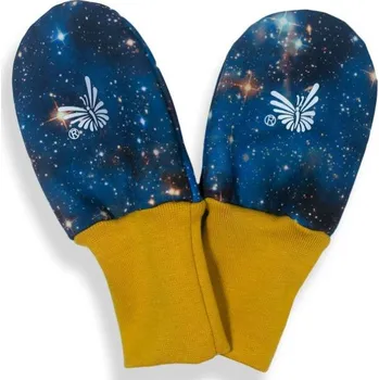 Rukavice Esito (ušito v ČR) Chlapecké bezpalcové softshellové rukavice Esito s fleecem Galaxie