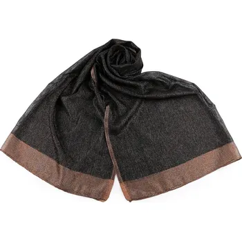 Šátek Šátek / šála s lurexem 75x190 cm Varianta: 4 černá, Balení: 1 ks