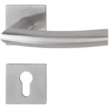 HOPPE kování TRONDHEIM,interiérové,klika-klika, nerez, hranatá plochá rozeta PZ