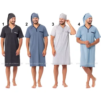 Pánská noční košile Hotberg(M-Max) Pánská noční košile Bonifacy357/1135/ Barva: 2-modrá, Velikost: 2XL