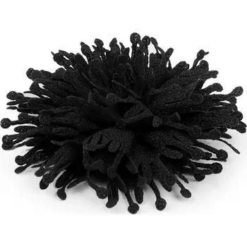 Textilní květ k našití a nalepení Ø10 cm, barva 7 černá