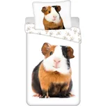 Bílé bavlněné dětské povlečení na jednolůžko 140x200 cm Guinea Pig – Jerry Fabrics ID_1744154