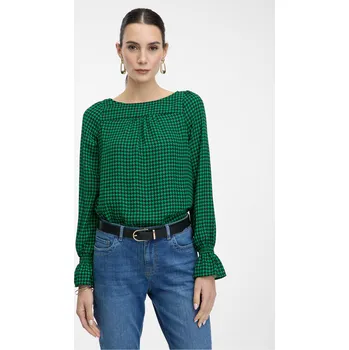 Dámská halenka Zelená dámská vzorovaná halenka ORSAY - Dámské Orsay černá | zelená 2054317