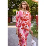 Dámské šaty HAJO 10544 704 D Kleid Blumendruck V 704 orchidee velikost 38