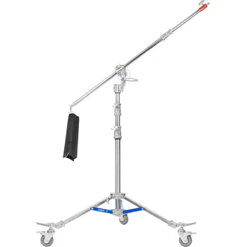 Phototools Heavy boomstand M6 2v1 MK II - ocelový stojan - stativ s křížovou hlavou s oboustranným 5/8" spigotem a ramenem 4m, nosnost 20 kg