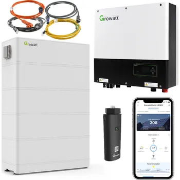 solární set Solární sestava Growatt hybridní měnič 3F 10 kW + 10,24 kWh baterie