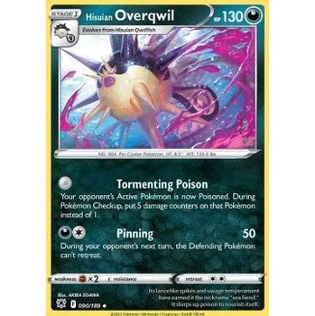 Volný čas Pokémon ASR 090/189 Hisuian Overqwil - Astral Radiance Stav: Near Mint, Verze: NORMAL