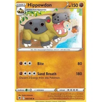 Volný čas Pokémon ASR 080/189 Hippowdon - Astral Radiance Stav: Near Mint, Verze: NORMAL