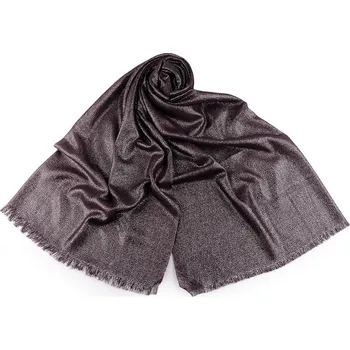 Šátek Šátek / šála / pléd s lurexem 80x200 cm Varianta: 3 fialová tmavá stříbrná, Balení: 1 ks