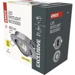 LED bodové svítidlo Exclusive stříbrné, 5W teplá bílá