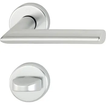 HOPPE kování STOCKHOLM, interiérové, klika-klika, F1 stříbrný elox, rozeta WC