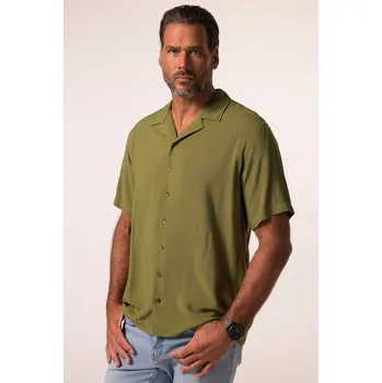 Pánská košile JP1880, Plus size Košile JP1880, krátké rukávy, Cuba límeček, Cuba střih, do 8XL pro plnoštíhlé nadměrná velikost, 835499440-1907, zelený, 8XL, Plus size oblečení, Oblečení pro vysoké muže, Nadměrné velikosti, Oblečení pro plnoštíhlé.