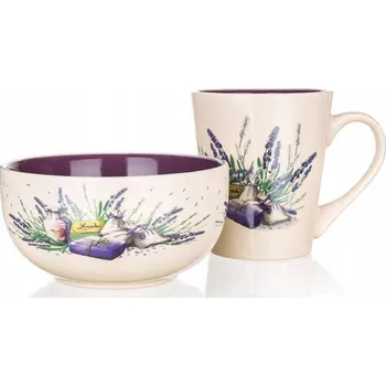 Hrnek Domosfera levandule dekor keramika 360 ml