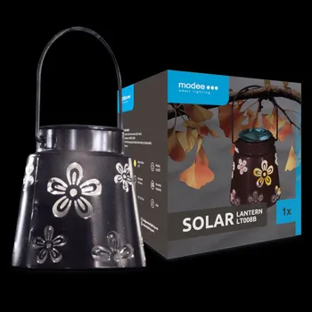Dekorativní svítidlo Modee Svítidlo solární ML-LT008B LED závěsné, Květina, černé