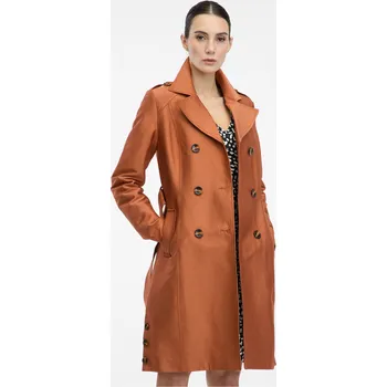 Dámský kabát Orsay Hnědý dámský trenčkot - Dámské Orsay tmavě červená 2258008