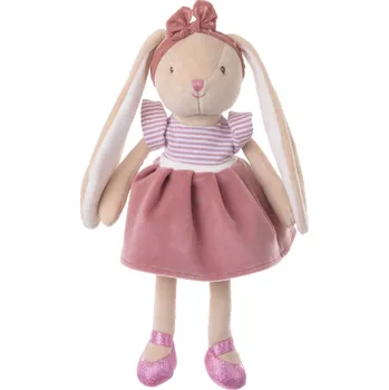 plyšák BUKOWSKI DESIGN PLYŠOVÝ KRÁLÍČEK BUKOWSKI DESIGN, MAUVE DRESS, 30 CM