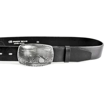 Opasek Belts 24-63 kožený pásek černý