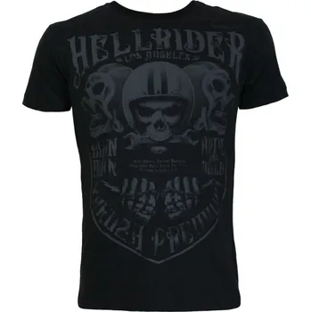 Yakuza Premium Selection Tričko Yakuza Premium 3806 - černé, Hell Rider Born to Burn, Flying Riots Los Angeles Velikost: 4XL