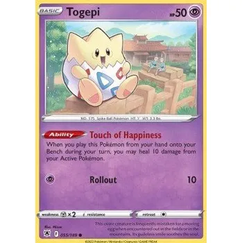 Sběratelská karetní hra Pokémon ASR 055/189 Togepi - Astral Radiance Stav: Near Mint, Verze: NORMAL