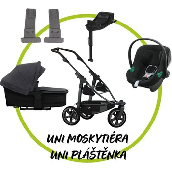 Kočárek TFK - Trends for Kids Akční set TFK Mono 3 frame - air wheel + Hluboká korba kombi Premium + Pláštěnka + Moskytiéra + adaptéry na autosedačku + autosedačka Cybex Aton B2 + isofix base
