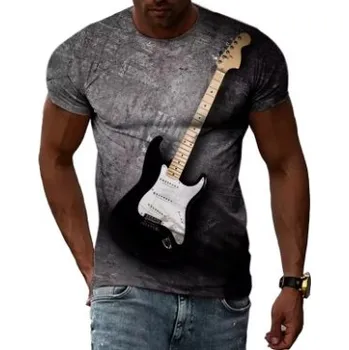 Tričko s hudebním potiskem XL - kytara