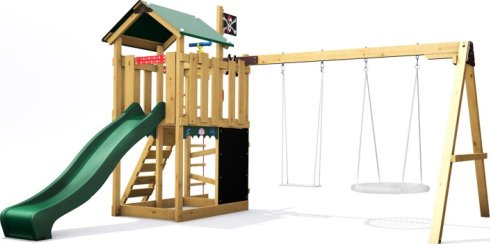 Dětské hřiště Monkey´s Home Malý pirát HOOK se zelenou skluzavkou