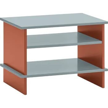 Noční stolek Šedo-červený lakovaný noční stolek Teulat Inari 54 x 40 cm