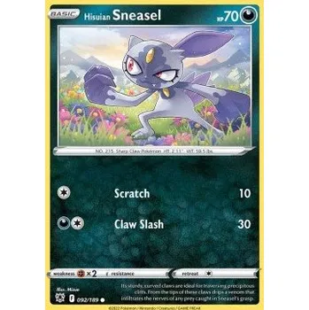 Volný čas Pokémon ASR 092/189 Hisuian Sneasel - Astral Radiance Stav: Near Mint, Verze: NORMAL