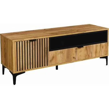 Televizní stolek ELISE televizní stolek 1D1S zlatý dub/černá