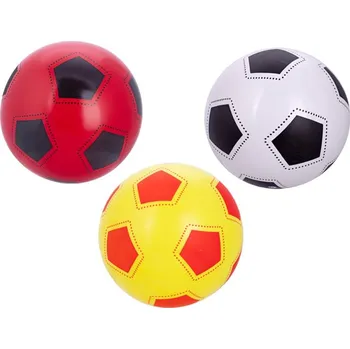 Dětský míč Míč 23 cm design fotbal - mix barev (bílá, červená, žlutá)