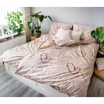 Jahu povlečení bavlna Love béžová 140x200, 70x90 cm + 40x40 cm