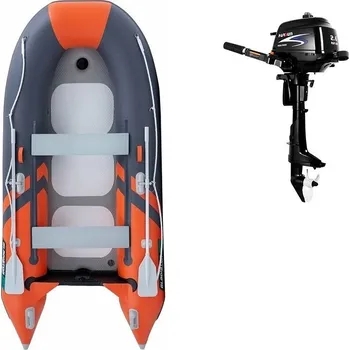 Člun Gladiator Classic B330Ad Orange Dark Grey - sada: se spalovacím motorem PARSUN F2,6 1,9 kW