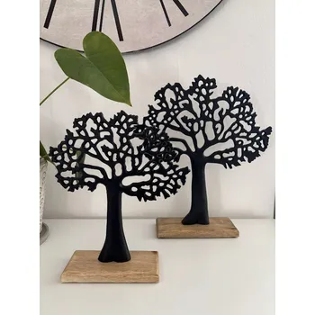 Obraz Černý strom života na mangovém dřevě Velikost: Velký