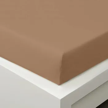 Prostěradlo Jersey prostěradlo s elastanem oříškové: 90x200cm