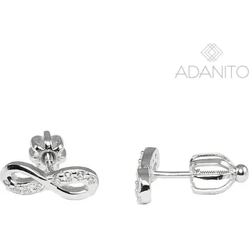 Náušnice Stříbrné náušnice nekonečno se zirkony