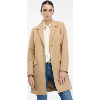 Dámský kabát Orsay Světle hnědý dámský kabát - Dámské Orsay krémová 2183196