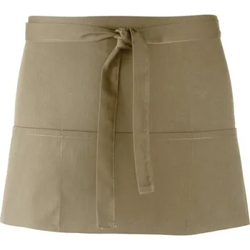 Gastro oděv Premier Workwear Krátká číšnická zástěra s kapsami - Olivová