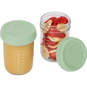 BADABULLE skleněné misky s víčky 200ml 2ks