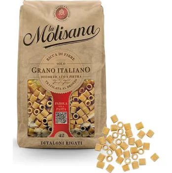 Těstoviny Ditaloni Rigati z celozrnné mouky, La Molisana 500 g/sáček