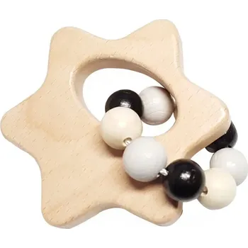 Hess Chrastítko Hvězda Přírodní černo-bílé