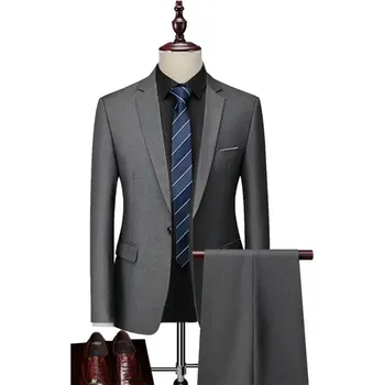 Luxusní pánský oblek MC129 Velikost: XL, Barva (Varianta): Sada 2 ks tmavě šedá