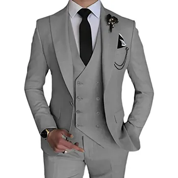 Kvalitní pánský oblek MC135 Velikost: 3XL, Barva (Varianta): Gray knoflík Gray