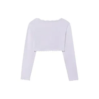 Dívčí oblečení Mayoral Bolerko 332 Bílá Regular Fit 14Y