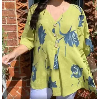 Dámská halenka Dámská halenka BR591 Barva: Žlutá, Velikost: 4XL