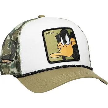 Kšiltovka kšiltovka Capslab Looney Tunes Premium - Daffy Duck/Olive Green/White one size