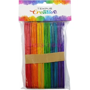 Špachtle dřevo 17mm 50ks barevná