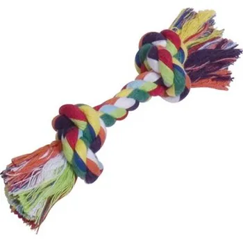 Hračka pro psa Nobby barevné lano 2x uzel bavlna 50g